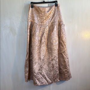 Bebe Rose Sz 6 gold Maxi Brocade Skirt